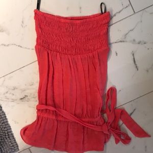 BEBE strapless tunic top